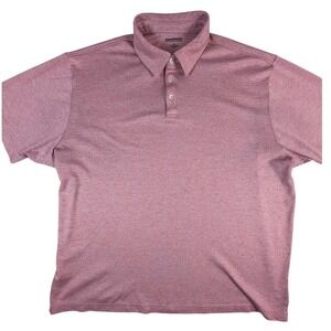 Roundtree & Yorke TravelSmart Heathered Red Mens Polo Shirt Size XL Performance